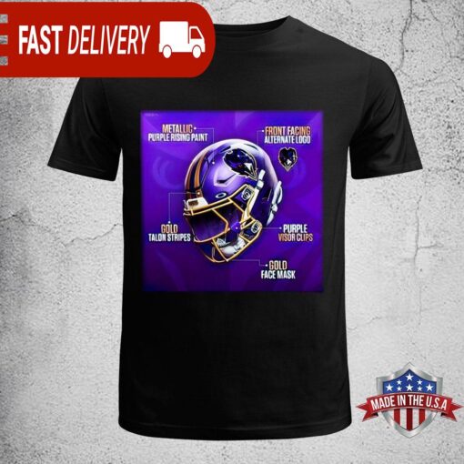 Baltimore Ravens NFL New Season Helmet Details Unisex T-Shirt - available at - sportfansshop.com