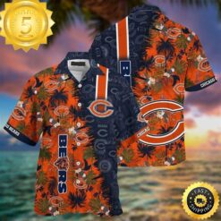 Bears Logo Beachwear For Men Nfl Sport Hawaiian Shirt - available at - sportfansshop.com