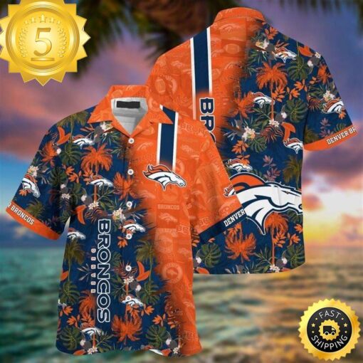 Broncos Beachwear For Men Summer Nfl Sport Hawaiian Shirt - available at - sportfansshop.com