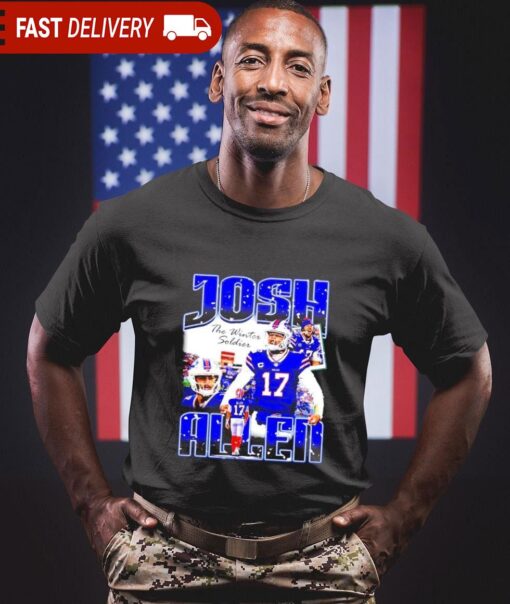 Buffalo Bills Josh Allen 17 the winter soldier graphic shirt - available at - sportfansshop.com