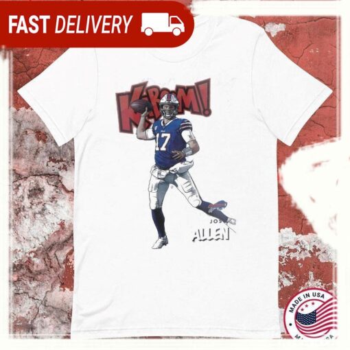 Buffalo Bills Josh Allen Kaboom NFL T-shirts - available at - sportfansshop.com