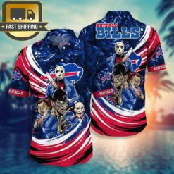 Buffalo Bills NFL Halloween Horror Movies Hawaiian Shirts - available at - sportfansshop.com