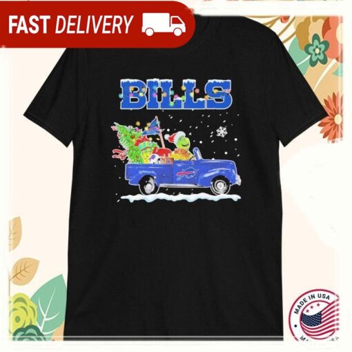 Buffalo Bills The Grinch Truck Tree Merry Christmas T-Shirts - available at - sportfansshop.com