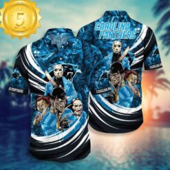 Carolina Panthers NFL Halloween Horror Movies Hawaiian Shirts - available at - sportfansshop.com