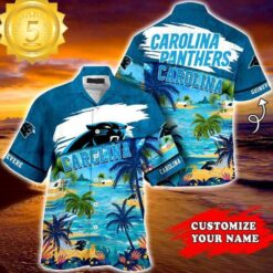 Carolina Panthers NFL Personalized Hawaiian Shirt - available at - sportfansshop.com