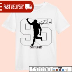 Chris Jones Kansas City Chiefs number 95 signature shirt - available at - sportfansshop.com