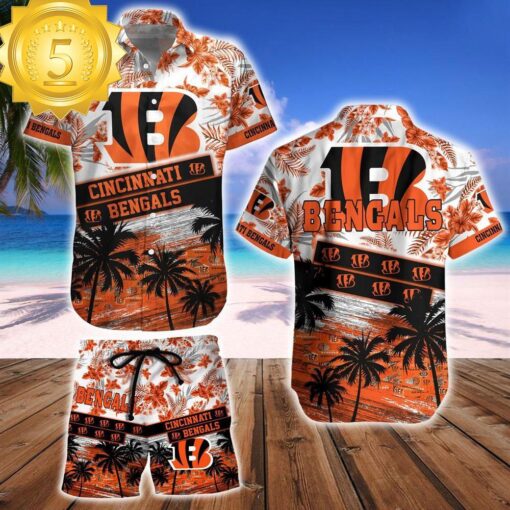 Cincinnati Bengals NFL Summer Hawaiian Shirt And Beach Short - available at - sportfansshop.com