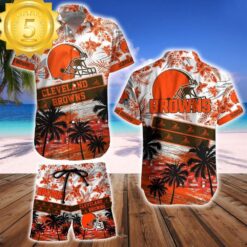 Cleveland Browns NFL Summer Hawaiian Shirt And Beach Short - available at - sportfansshop.com