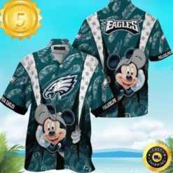 Cool Disney Mickey Mouse NFL Philadelphia Eagles Hawaiian Shirt - available at - sportfansshop.com