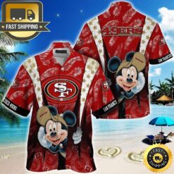 Cool Mickey Mouse NFL San Francisco 49ers Hawaiian Shirt - available at - sportfansshop.com