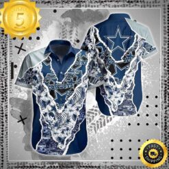 Dallas Cowboys NFL Graphic Floral Pattern This Summer Meaningful Gifts For Fans Hawaiian Shirt - available at - sportfansshop.com