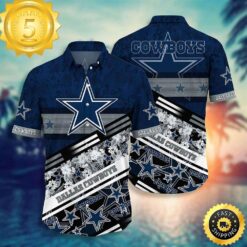 Dallas Cowboys NFL Graphic Tropical Pattern 3D Printed Beach Shirt Summer Best Gift For Fans Hawaiian Shirt - available at - sportfansshop.com