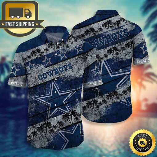 Dallas Cowboys NFL Graphic Tropical Pattern Short Sleeve New Hot Trend Summer For Best Fans Hawaiian Shirt - available at - sportfansshop.com