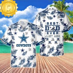 Dallas Cowboys NFL Hawaiian Shirt Best Dad Ever Custom Family Name Best Gift For Dad - available at - sportfansshop.com