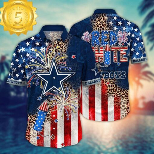 Dallas Cowboys NFL Hawaiian Shirt Tshirt Independence Day New Summer Shirt - available at - sportfansshop.com