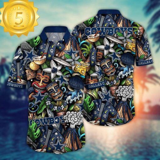 Dallas Cowboys NFL New Summer Floral Hawaiian Shirt And Tshirt For Fans Custom Summer Aloha Football Shirts - available at - sportfansshop.com