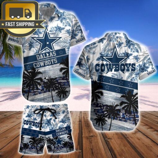 Dallas Cowboys NFL Summer Hawaiian Shirt And Beach Short - available at - sportfansshop.com