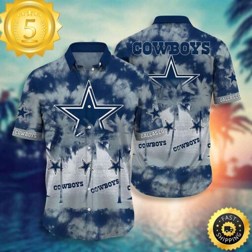 Dallas Cowboys NFL Tropical Pattern Graphic Short Sleeve Hot Trend Summer Gift For Fans Hawaiian Shirt - available at - sportfansshop.com