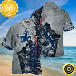 Dallas Cowboys NFL Tropical Print Sumer Best Gift For Fans Hawaiian Shirt - available at - sportfansshop.com