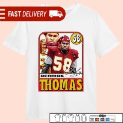 Derrick Thomas Kansas City Chiefs linebacker card shirt - available at - sportfansshop.com