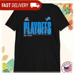 Detroit Lions 2024 NFL Playoffs One Pride T-Shirts - available at - sportfansshop.com