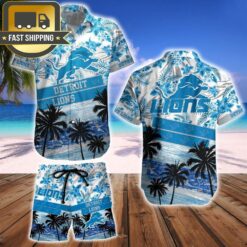 Detroit Lions NFL Summer Hawaiian Shirt And Beach Short - available at - sportfansshop.com