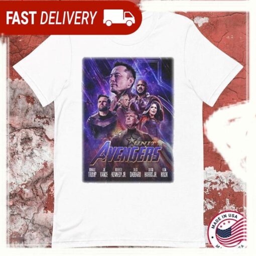 Donald Trump Captain America Unity Avengers JD Vance Robert F. Kennedy Jr. Tulsi Gabbard Elon Musk T- Shirts - available at - sportfansshop.com