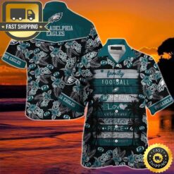 Family Football NFL Philadelphia Eagles Hawaiian Shirt Beach Gift For Him - available at - sportfansshop.com