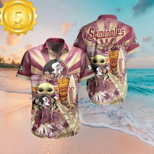 Florida State Seminoles Baby Yoda Ncaa Hawaiian Shirt - available at - sportfansshop.com