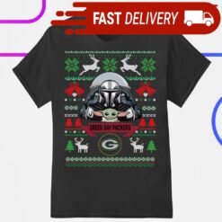 Green Bay Packers Darth Vader Baby Yoda Star Wars NFL Football Christmas shirt - available at - sportfansshop.com