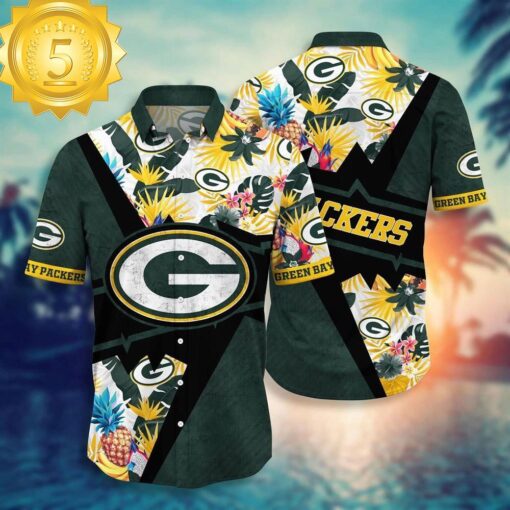 Green Bay Packers NFL Flower Hawaiian Shirt - available at - sportfansshop.com