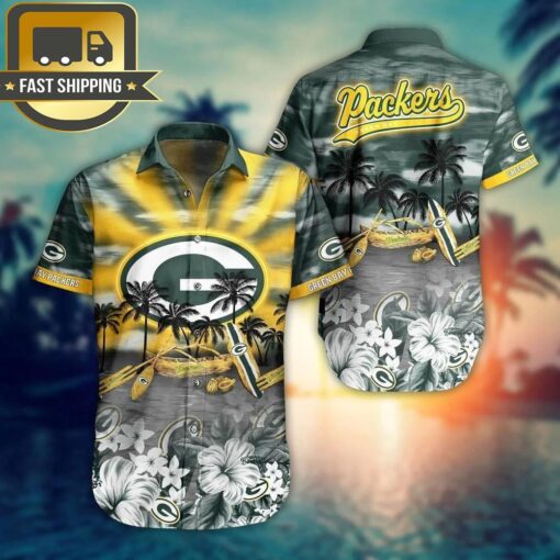 Green Bay Packers NFL Hawaiian Shirt And Short Tropical Pattern New Hot Trend Summer For NFL Football Fans - available at - sportfansshop.com