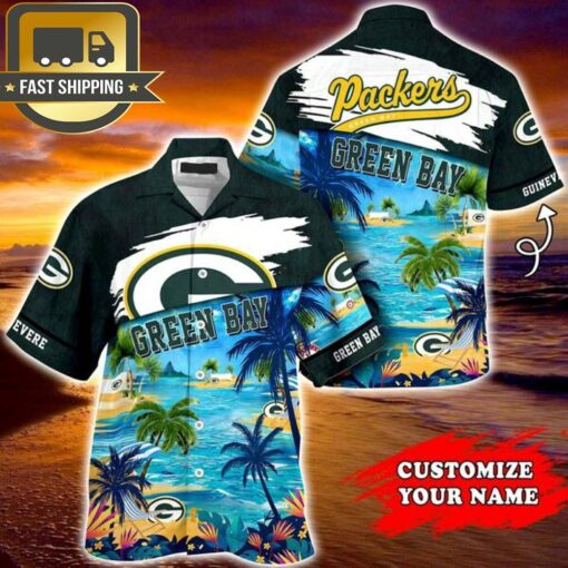 Green Bay Packers NFL Personalized Hawaiian Shirt - available at - sportfansshop.com