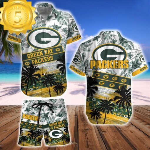 Green Bay Packers NFL Summer Hawaiian Shirt And Beach Short - available at - sportfansshop.com