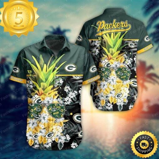 Green Packers2 Beachwear For Men Nfl Sport Hawaiian Shirt - available at - sportfansshop.com