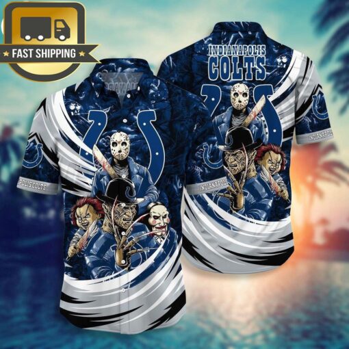 Indianapolis Colts NFL Halloween Horror Movies Hawaiian Shirts - available at - sportfansshop.com