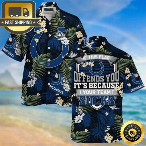 Indianapolis Colts-Sucks Beachwear For Men Nfl Sport Hawaiian Shirt - available at - sportfansshop.com