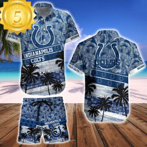 Indianapolis Colts Team NFL Hawaiian Shirt And Beach Short - available at - sportfansshop.com