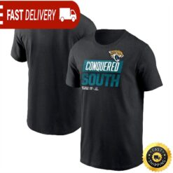 Jacksonville Jaguars 2022 AFC South Division Champions Locker Room Trophy Collection Black T-shirt - available at - sportfansshop.com