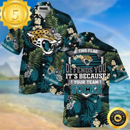 Jacksonville Jaguars-Sucks Beachwear For Men Nfl Sport Hawaiian Shirt - available at - sportfansshop.com