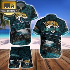 Jacksonville Jaguars Team NFL Hawaiian Shirt And Beach Short - available at - sportfansshop.com