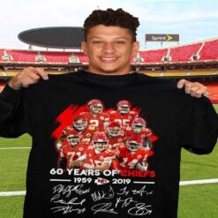 Kansas City Chiefs 60 years of Chiefs Vintage Nfl Football T-shirt - available at - sportfansshop.com