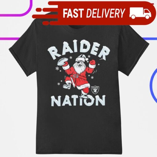 Las Vegas Raiders nation Santa Christmas retro NFL shirt - available at - sportfansshop.com