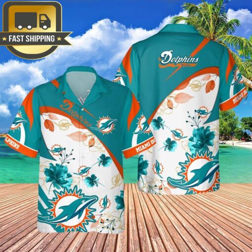 Miami Dolphins NFL Floral Aloha Hawaiian Shirt - available at - sportfansshop.com