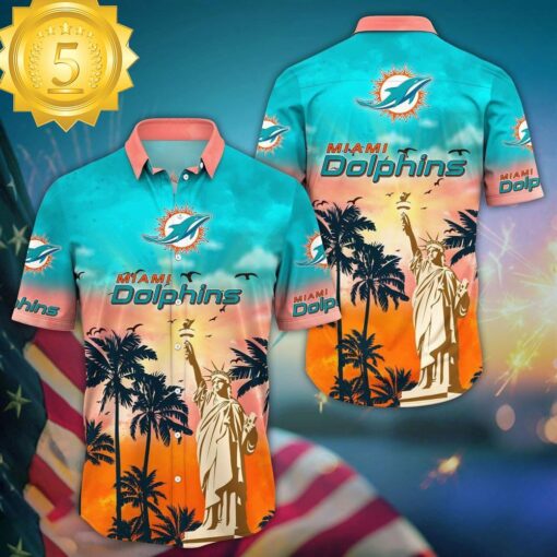 Miami Dolphins NFL Liberties Flower Hawaiian Shirt And Tshirt For Fans - available at - sportfansshop.com