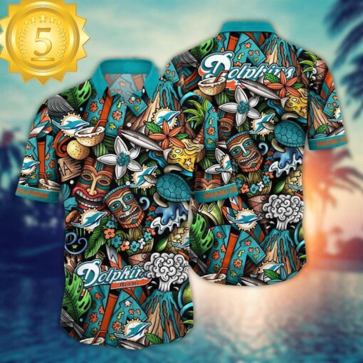 Miami Dolphins NFL New Summer Floral Hawaiian Shirt And Tshirt For Fans Custom Summer Aloha Football Shirts - available at - sportfansshop.com