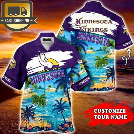 Minnesota Vikings NFL Personalized Hawaiian Shirt - available at - sportfansshop.com