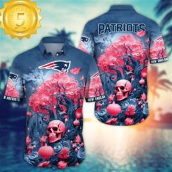 New England Patriots Halloween Skull Pumpkin – NFL Hawaiian Shirt - available at - sportfansshop.com