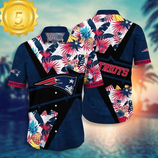 New England Patriots NFL Flower Hawaiian Shirt And Tshirt For Fans, Custom Name Summer Football Shirts - available at - sportfansshop.com