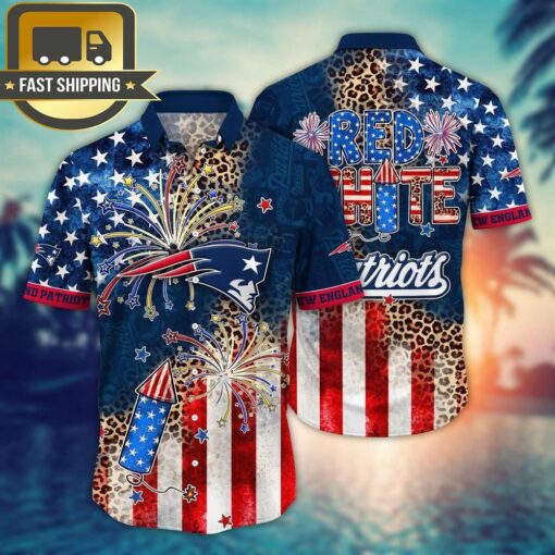 New England Patriots NFL Hawaiian Shirt Tshirt Independence Day New Summer Shirt - available at - sportfansshop.com